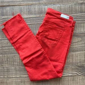 AG Jeans The Legging Ankle Coral Red Jeans